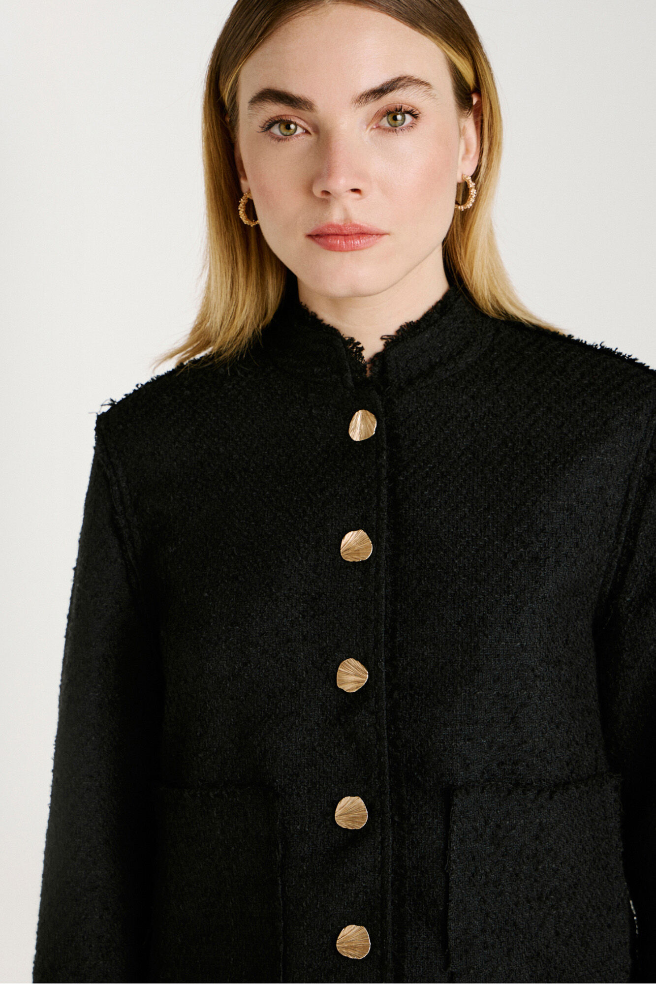 Vila Chaqueta de pa&ntilde;o con botones