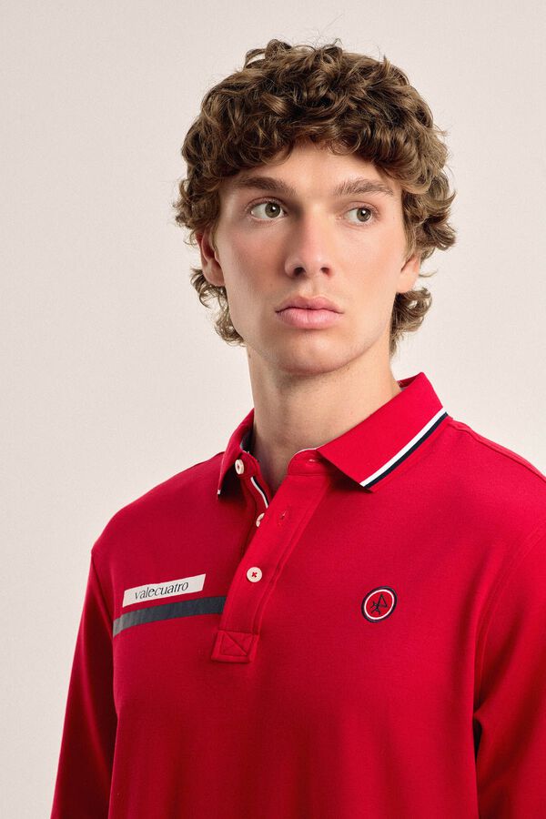Valecuatro Polo Valecuatro para homem modelo bandeira vermelha Vermelho