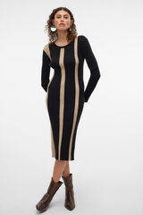 Vero Moda Vestido midi de malha  Preto