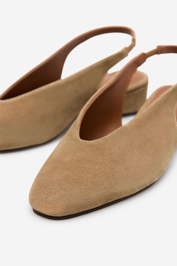 Cortefiel Zapato tac&oacute;n destalonado piel Arena