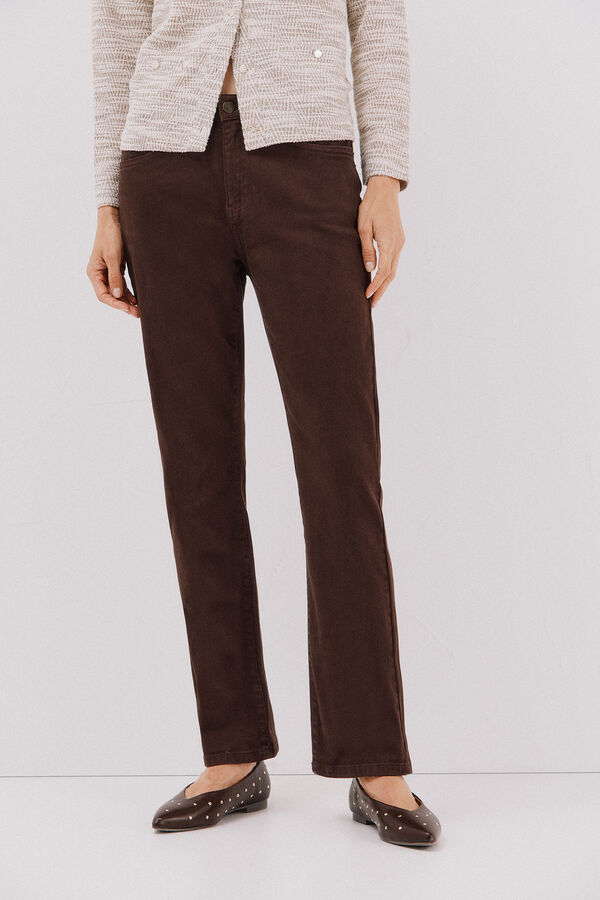 Cortefiel Straight jeans  Dark brown