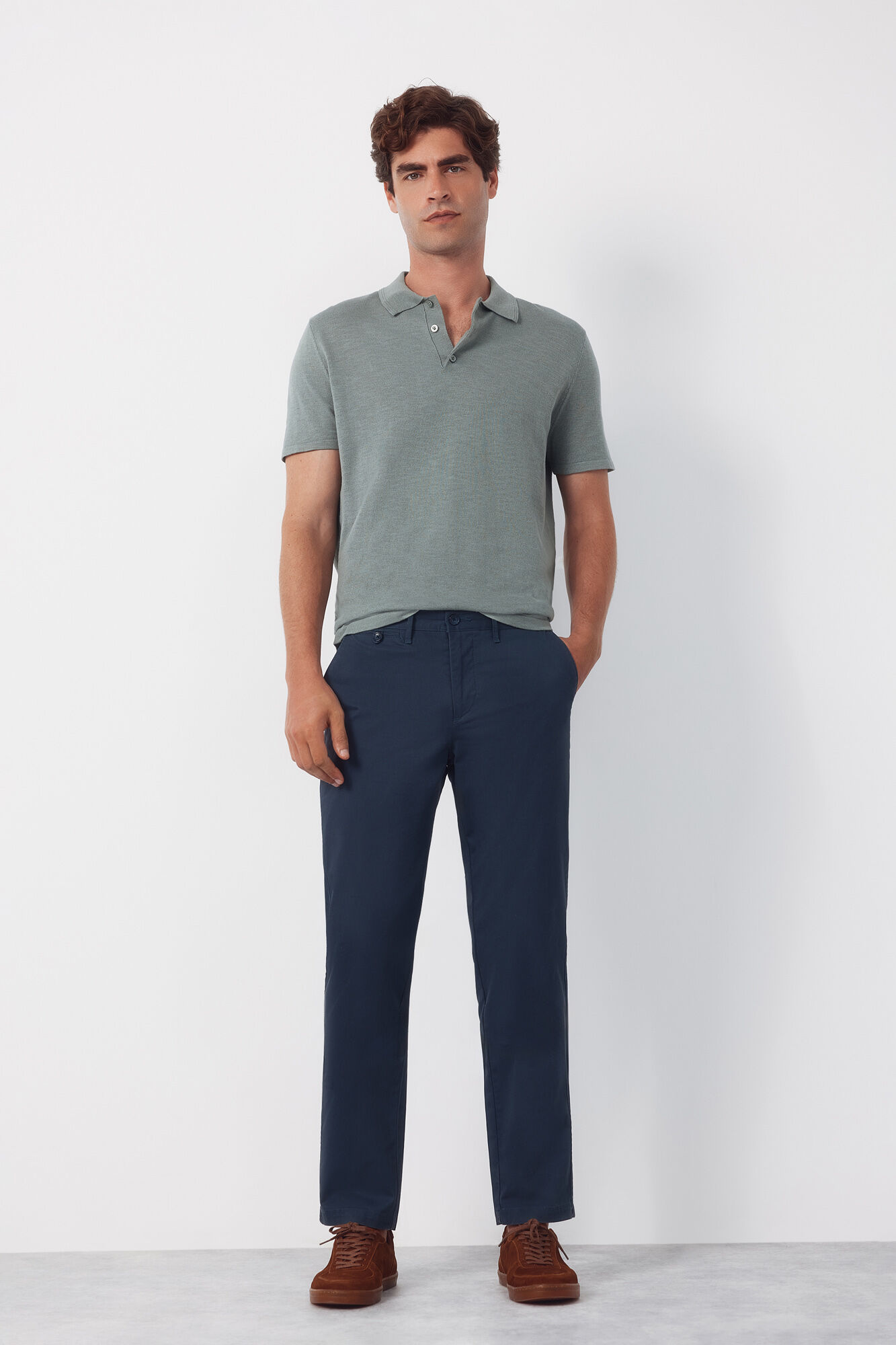 Cortefiel Slim-fit print chinos pants