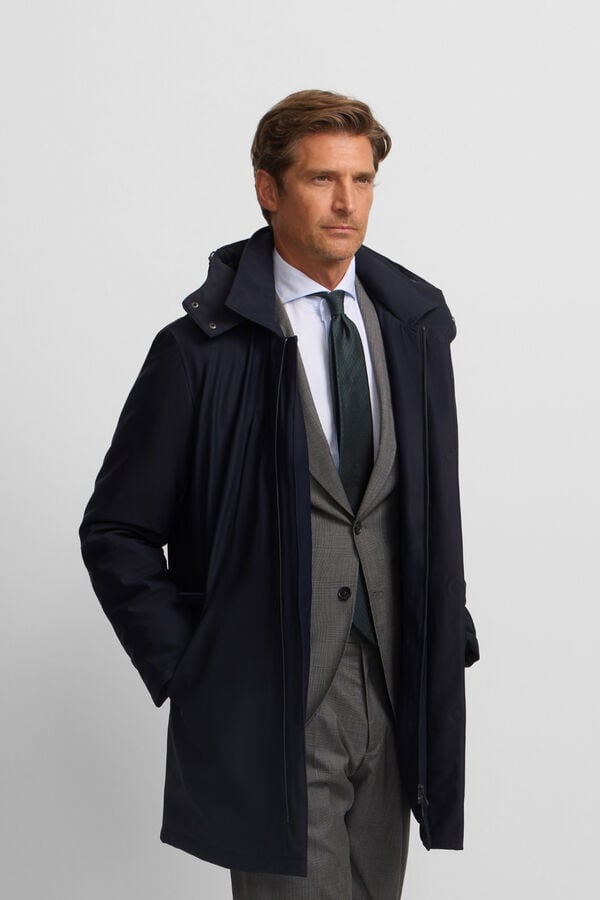 Silbon Parka técnica tailoring Azul marino