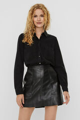 Vero Moda Camisa denim de manga comprida Preto