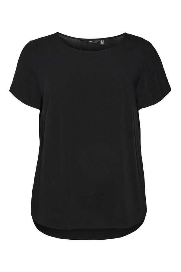 Cortefiel Plus size essential T-shirt Black