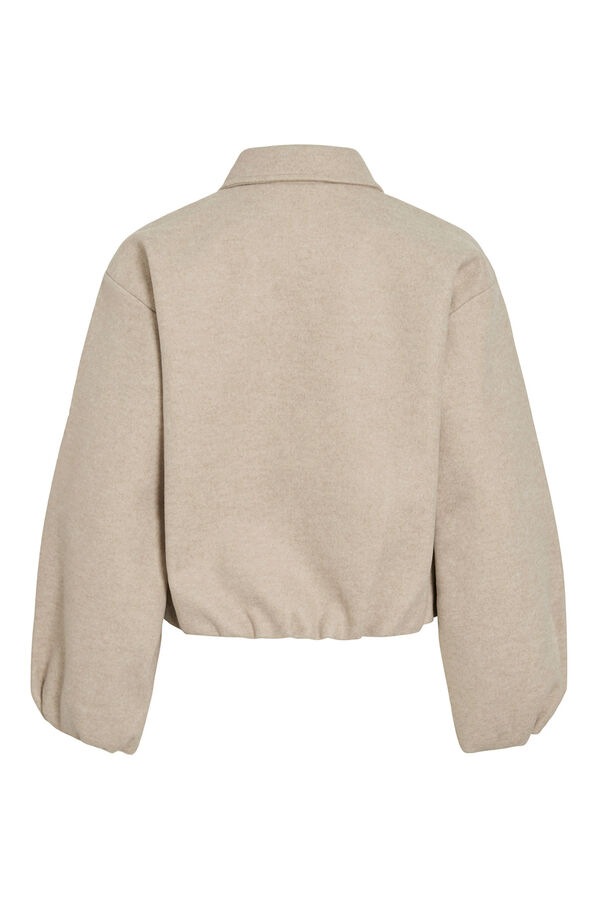 Vila Jaqueta com mangas bal&atilde;o Tostado