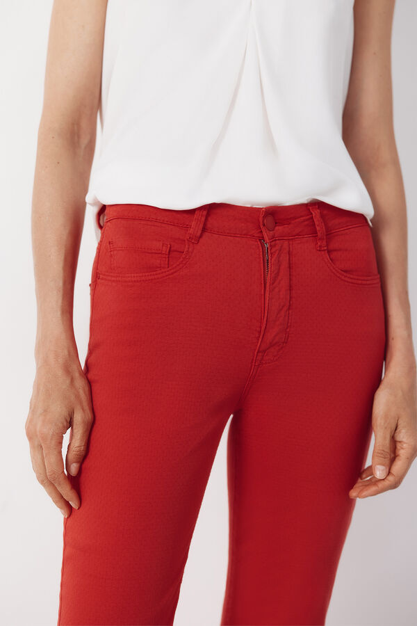 Cortefiel Jacquard Jeans SENSATIONAL Red