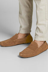 Jack & Jones Mocasín cerrado de gamuza de piel Marrón