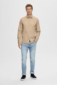 Selected Camisa de manga comprida confecionada com algodão orgânico