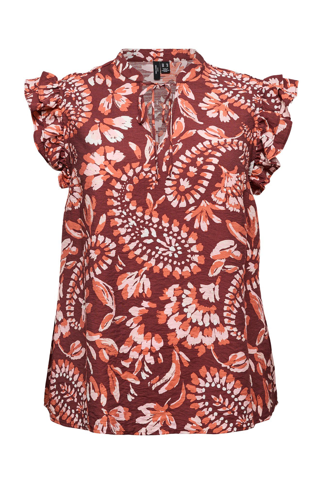 Vero Moda Curve Top manga sisa con volantes talla grande