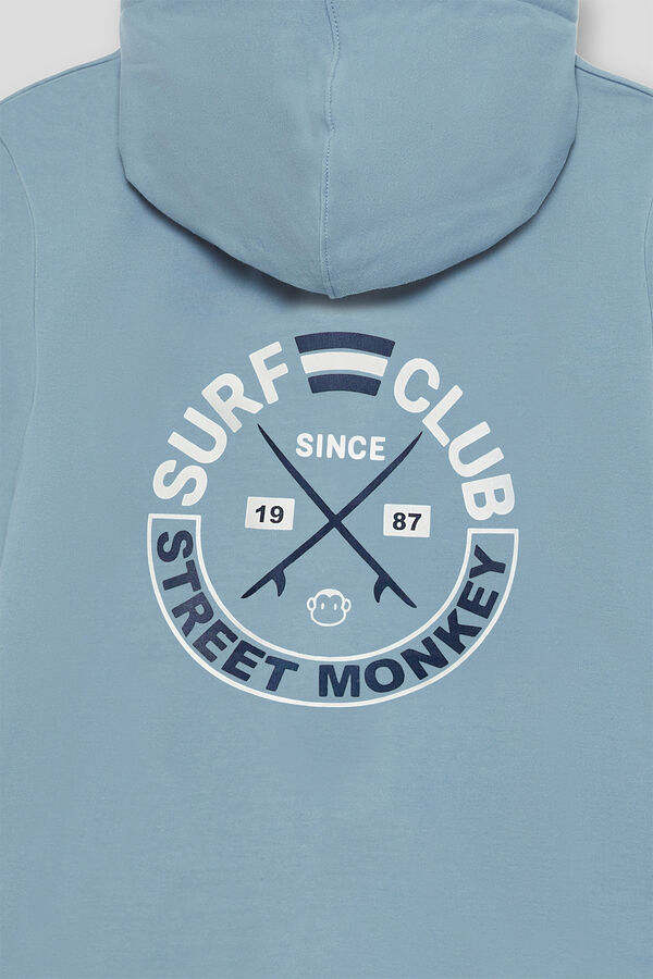 Street Monkey Sweatshirt com capuz Azul