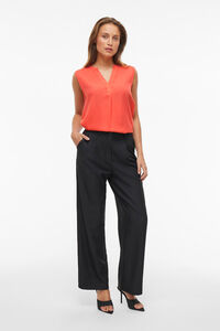 Vila Blusa sin mangas cuello mao de viscosa
