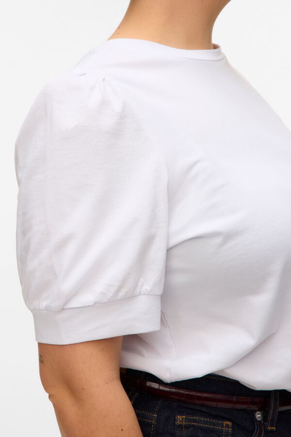 Vero Moda Curve Top manga 2/4 tamanho grande Branco