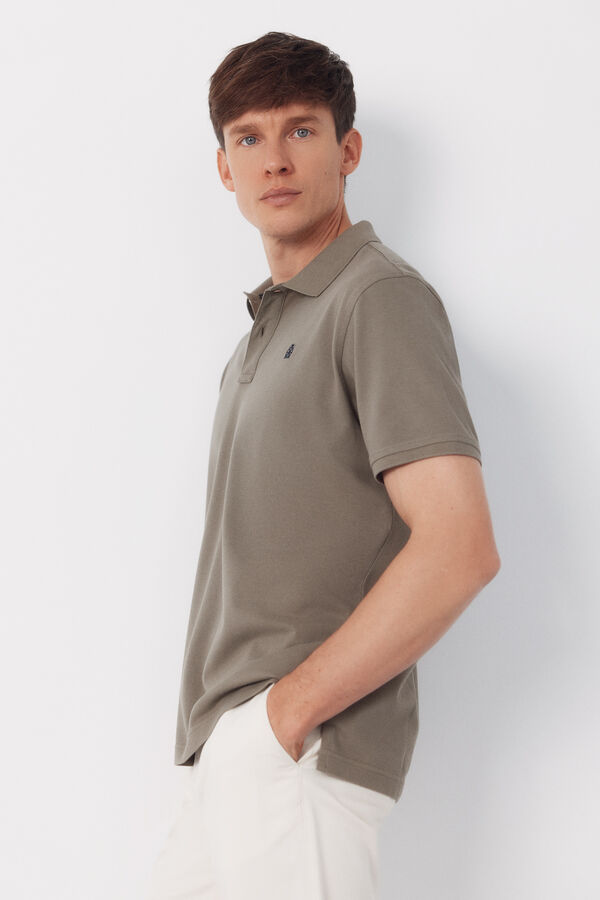 Cortefiel Polo básico piqué Verde