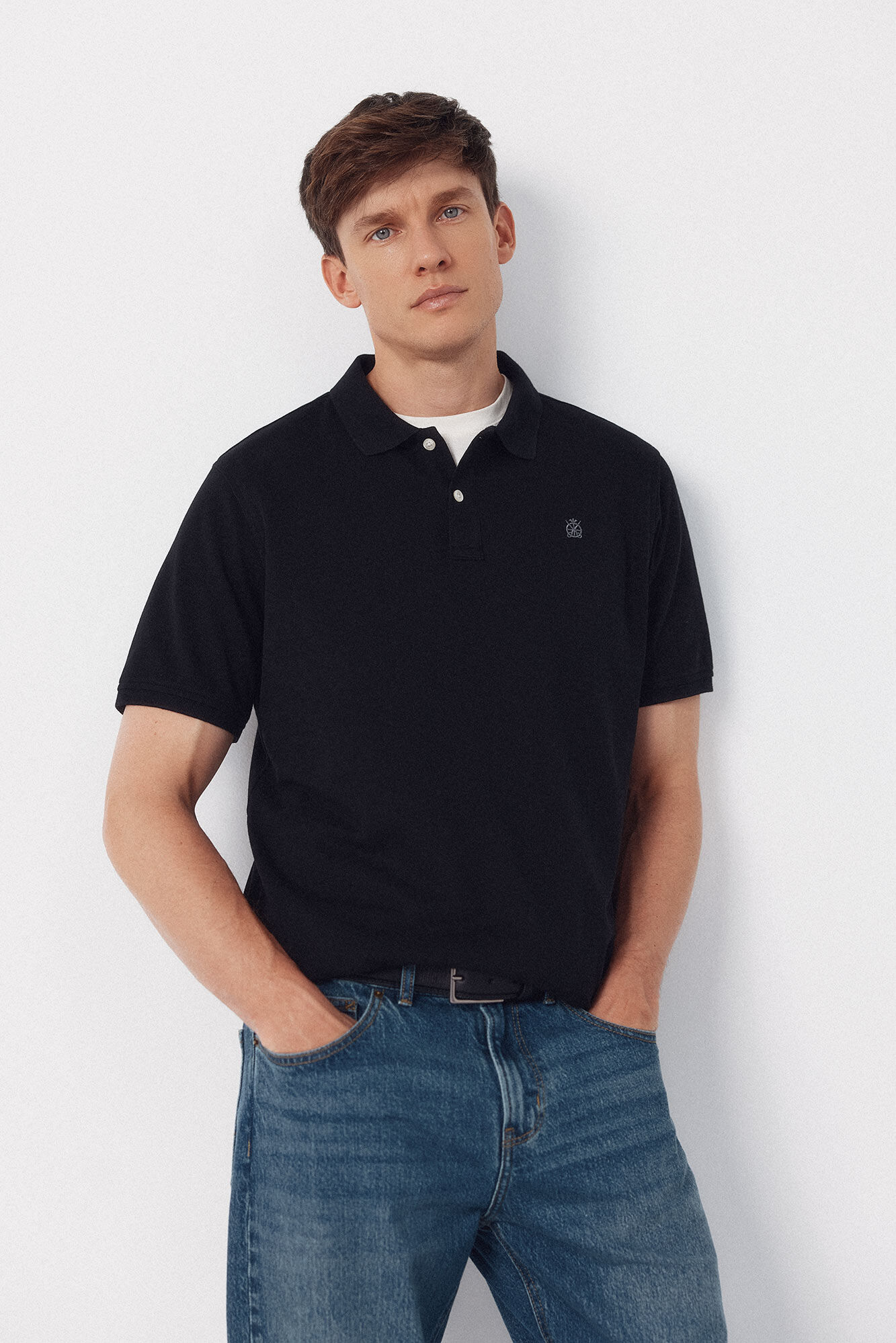 Cortefiel Basic piqu&eacute; polo shirt