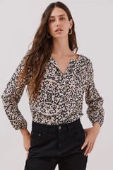 Cortefiel Blusa gola redonda Impressão