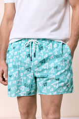 OOTO Fato de banho estampado logo OOTO Azul