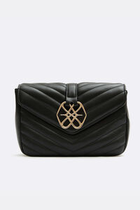 Cortefiel Satchel with leather chain Black
