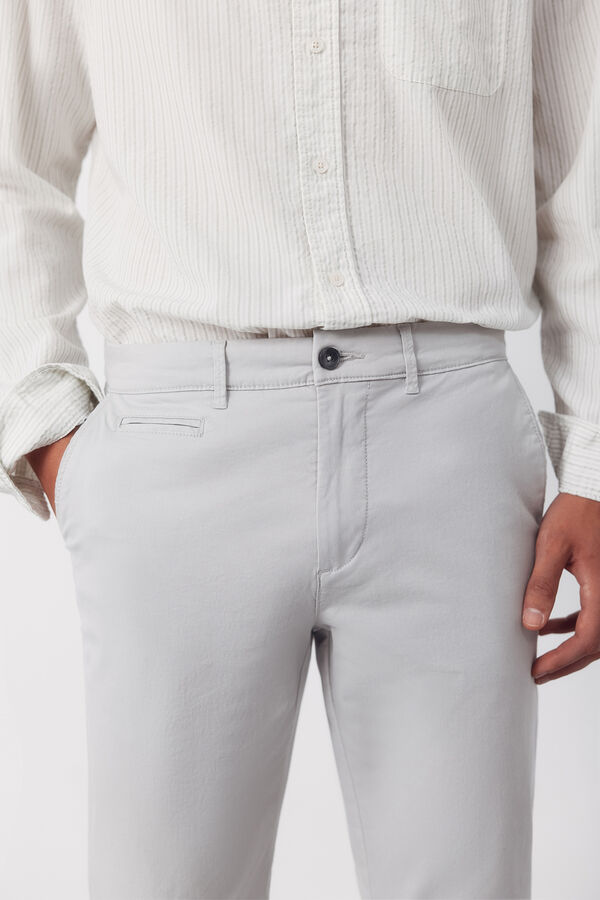 Cortefiel Slim fit chinos Grey