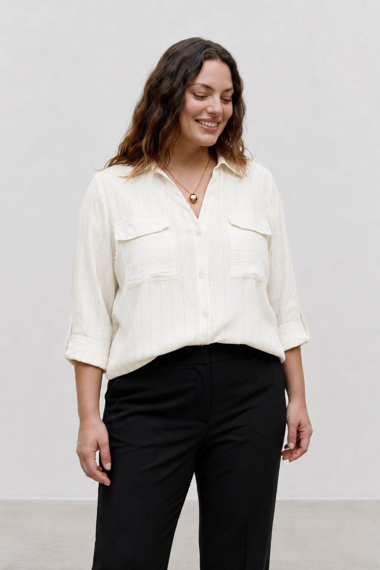 Vero Moda Curve Camisa de lurex tamanho grande