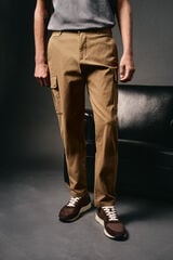 OOTO Calças cargo slim fit Castanho