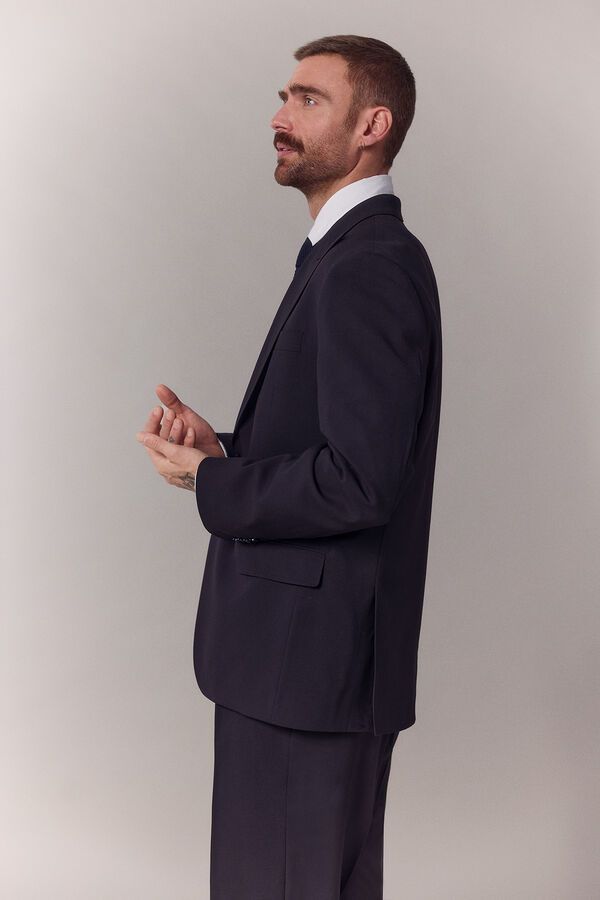 OOTO Blazer de fato com lapela de bico Azul