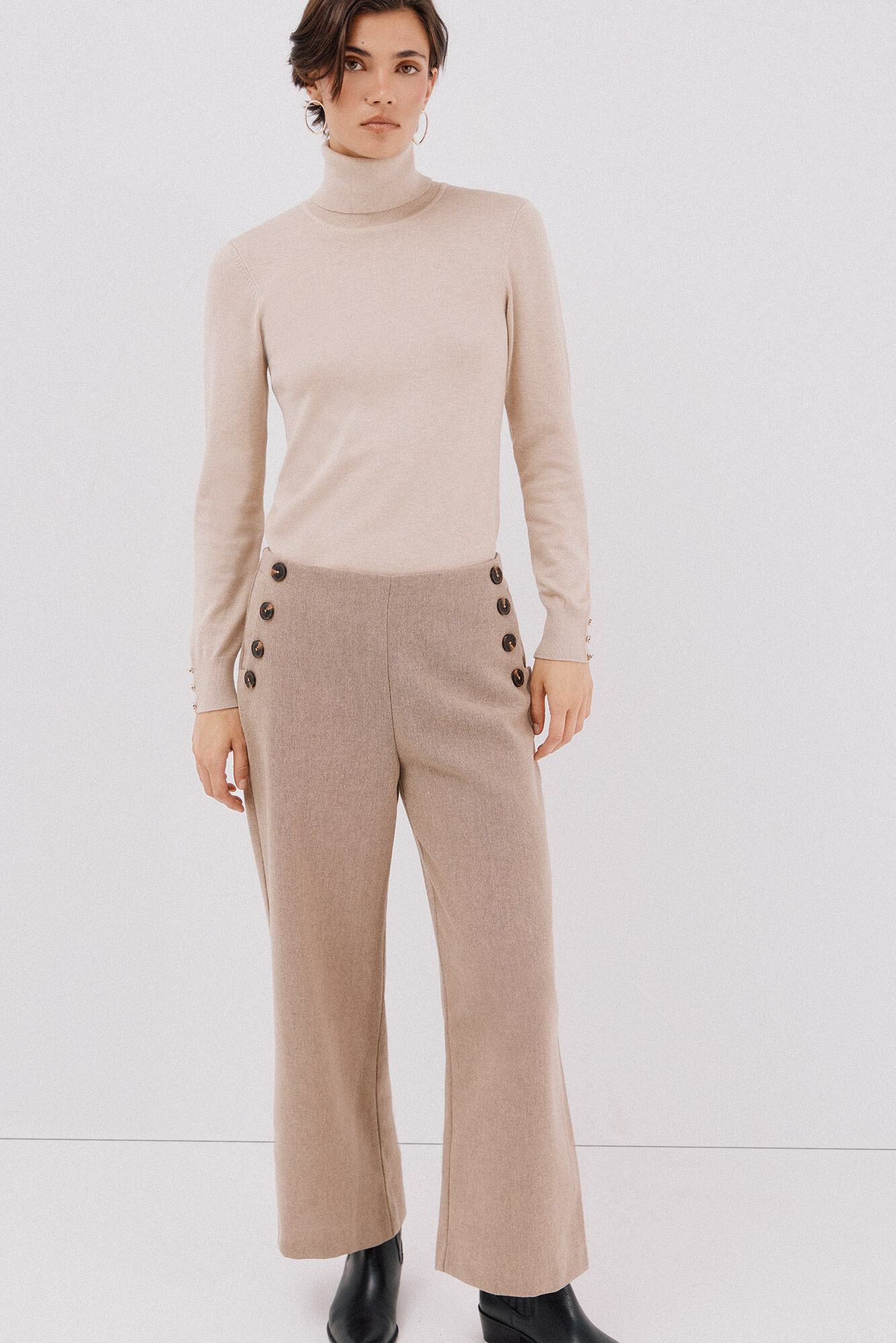 Cortefiel Women's cropped and wide-leg pants