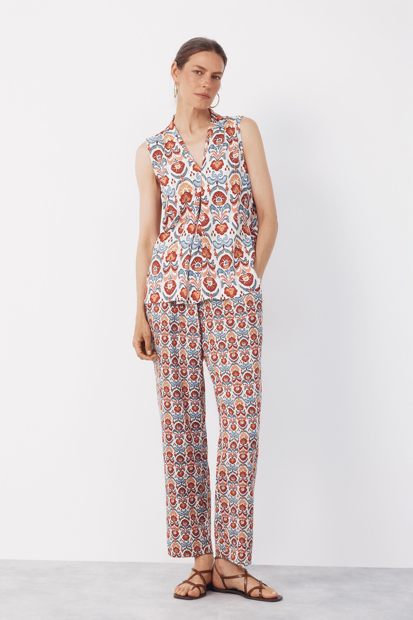 Cortefiel Blusa fluida pliegue