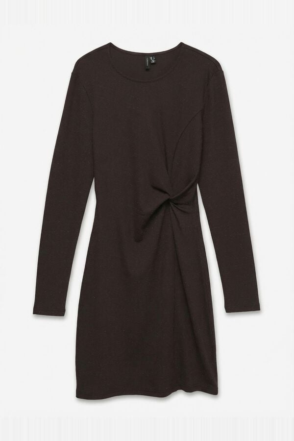 Vero Moda Shimmer short dress Dark brown