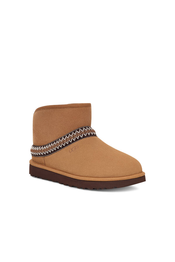 Ugg Bota feminina clássica Mini Crescent Castanho