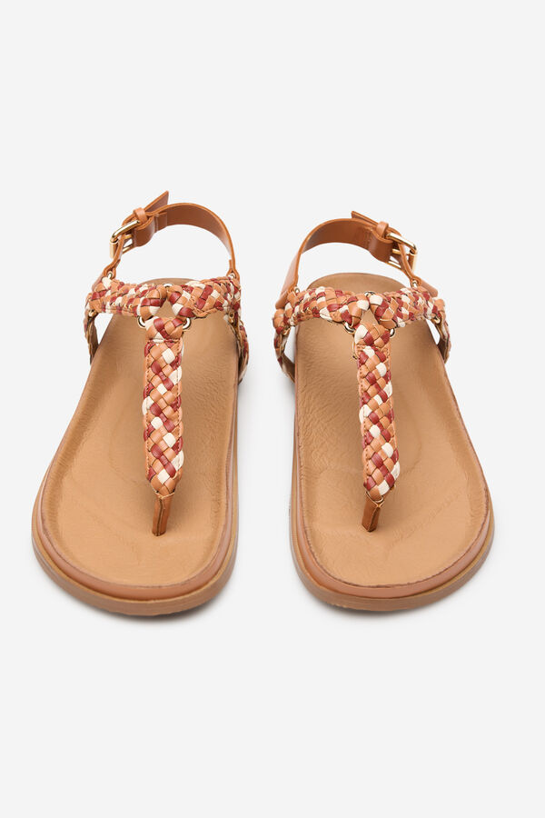 Cortefiel Flat braided sandal Multicolour