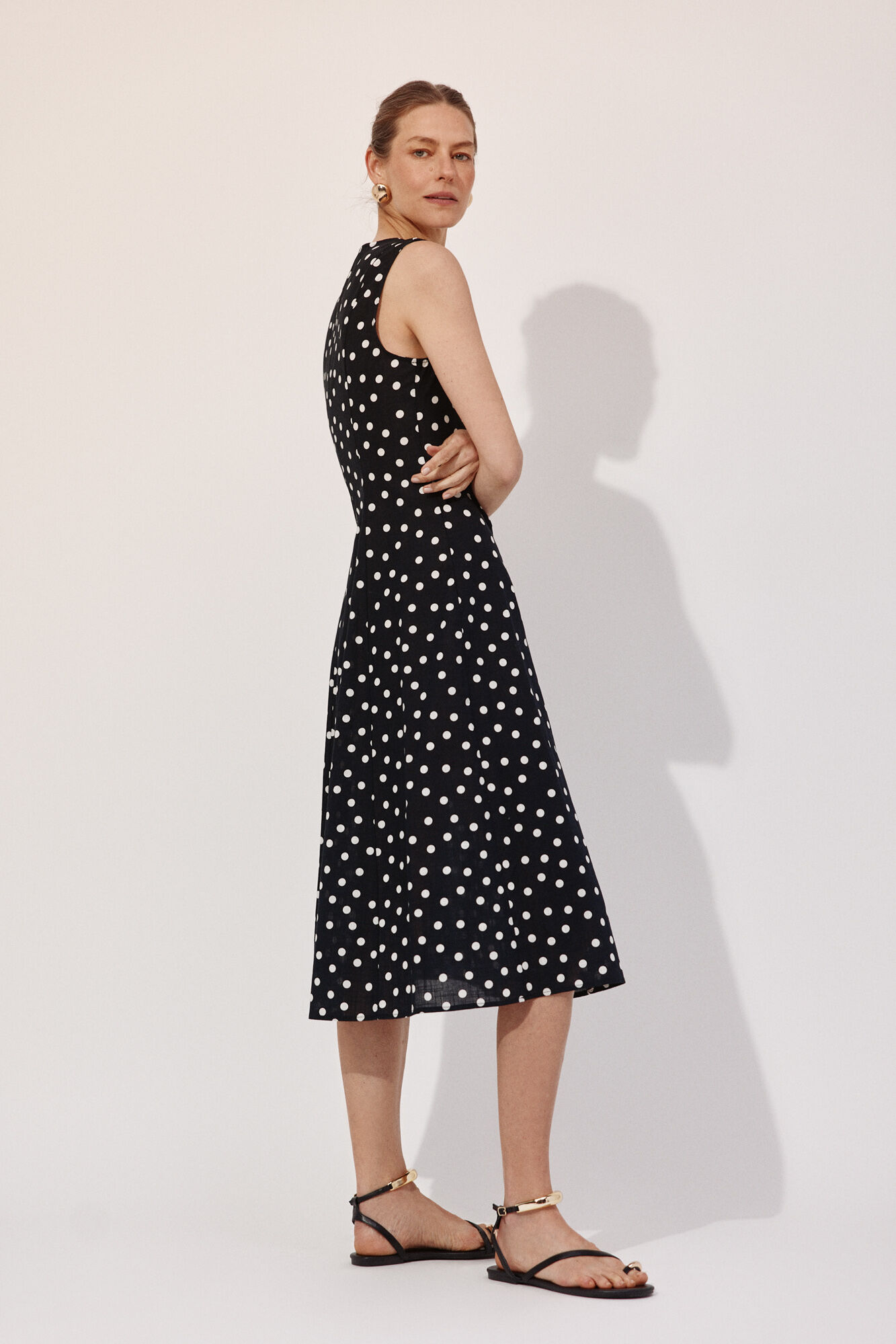 Cortefiel Print flared dress