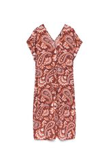 Vero Moda Vestido curto decote em bico Castanho