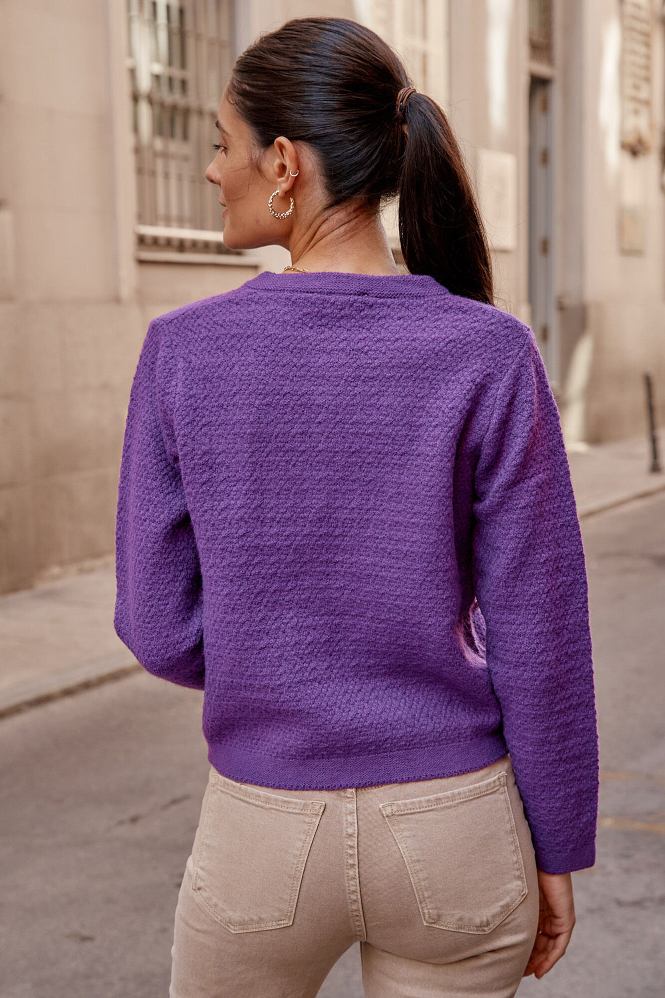 Purple valeria chanel cardigan | Cardigans | Cortefiel