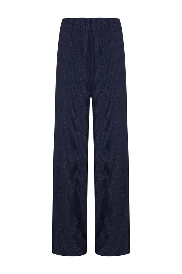 Cortefiel Satin-finish leggings Blue