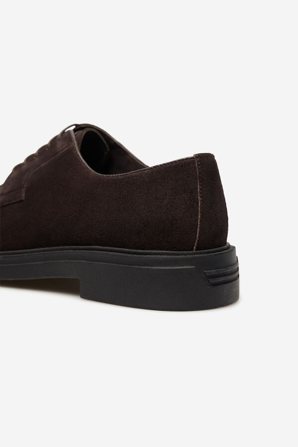 Cortefiel Lace-up trainers Dark brown