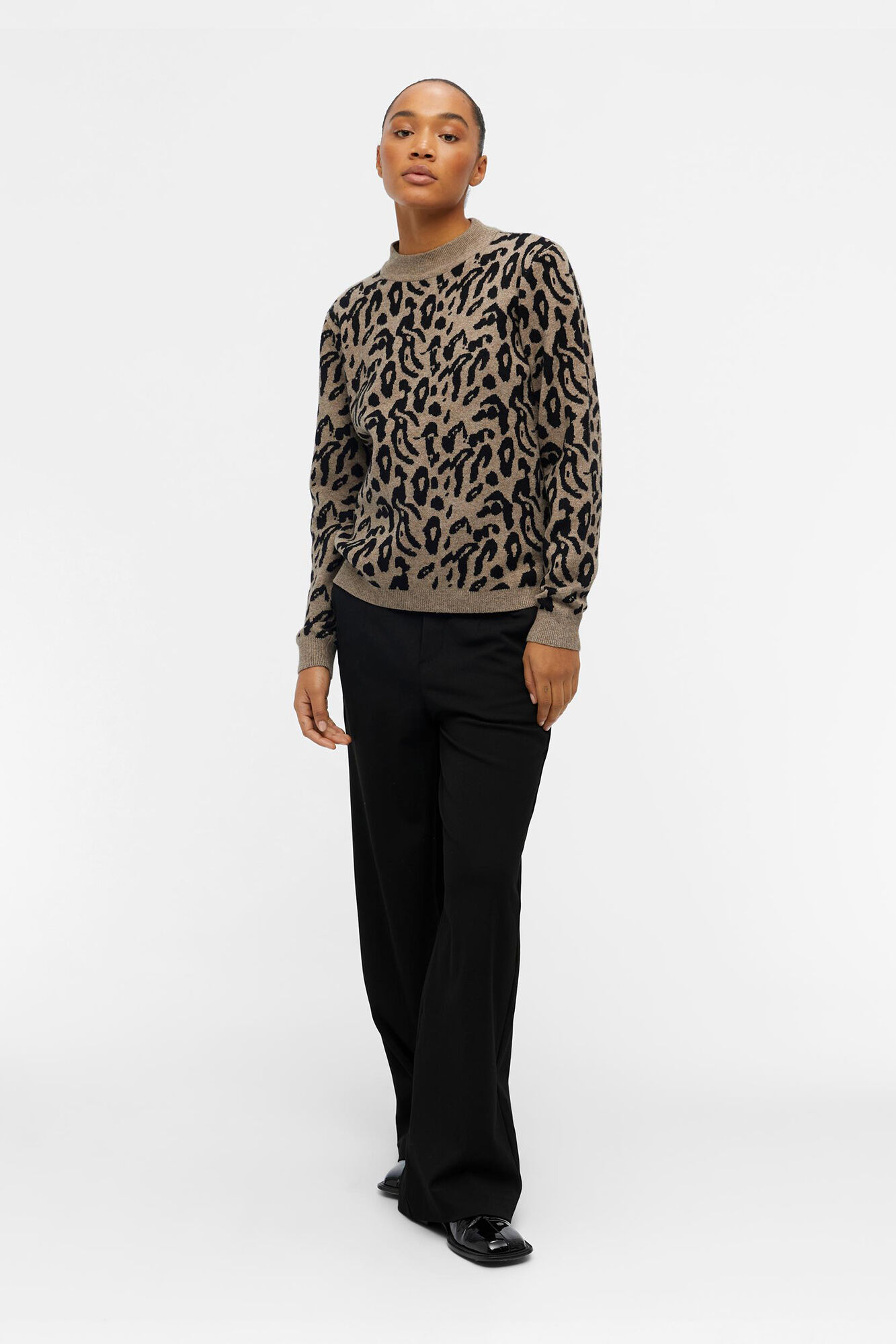 Grey animal print jumper new arrivals