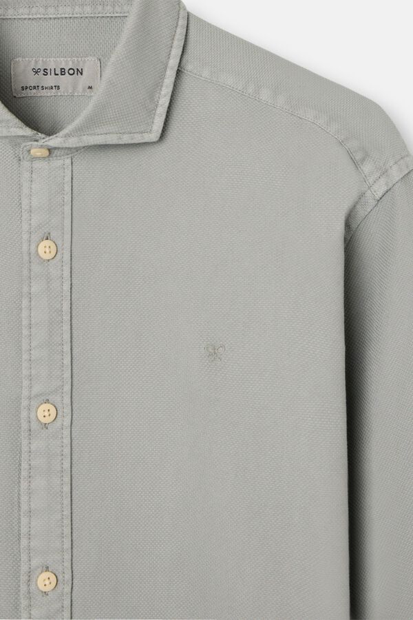 Silbon Sport structured logo shirt Green