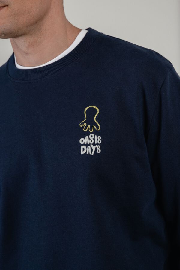 elPulpo Sudadera cuello caja Azul marino