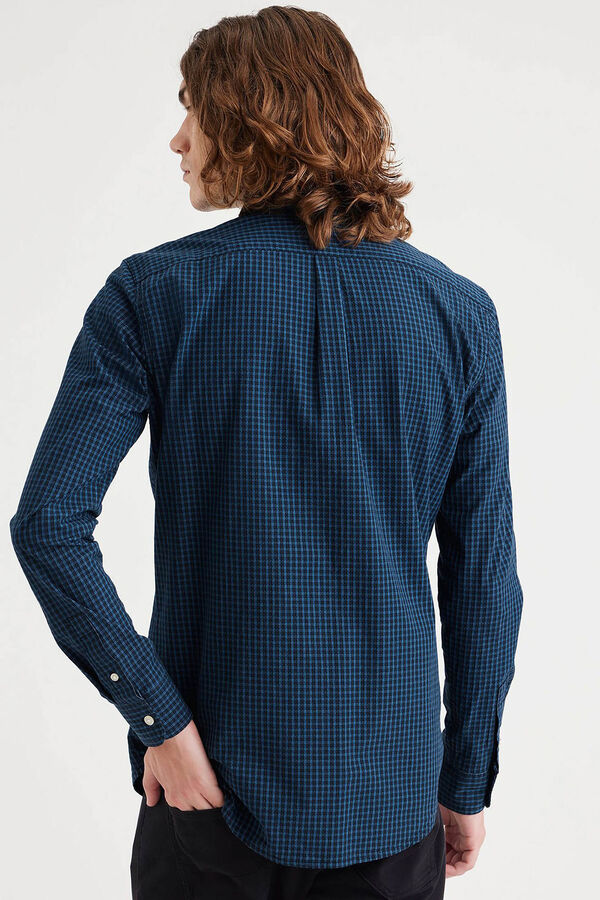 Cortefiel Camisa abotonada slim fit Icon Azul marino