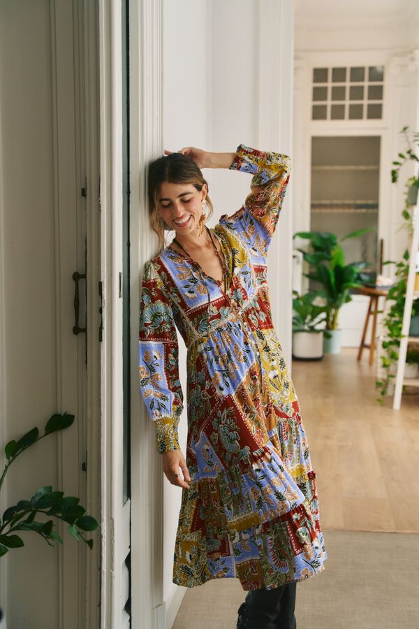Jaase Vestido midi Monday Multicolorido