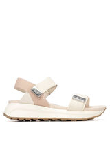 XTI Sand&aacute;lia de pala dupla com fecho adesivo Tostado