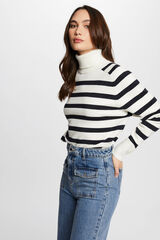 Cortefiel neck turtleneck striped Printed blue