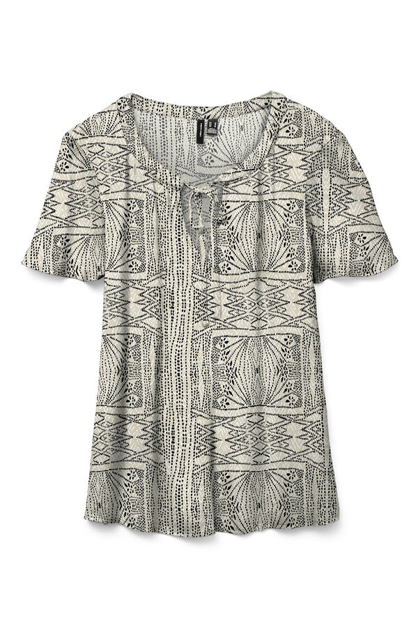 Vero Moda Blusa fluída de manga curta Cinzento