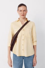 Cortefiel Tencel denim shirt Gold