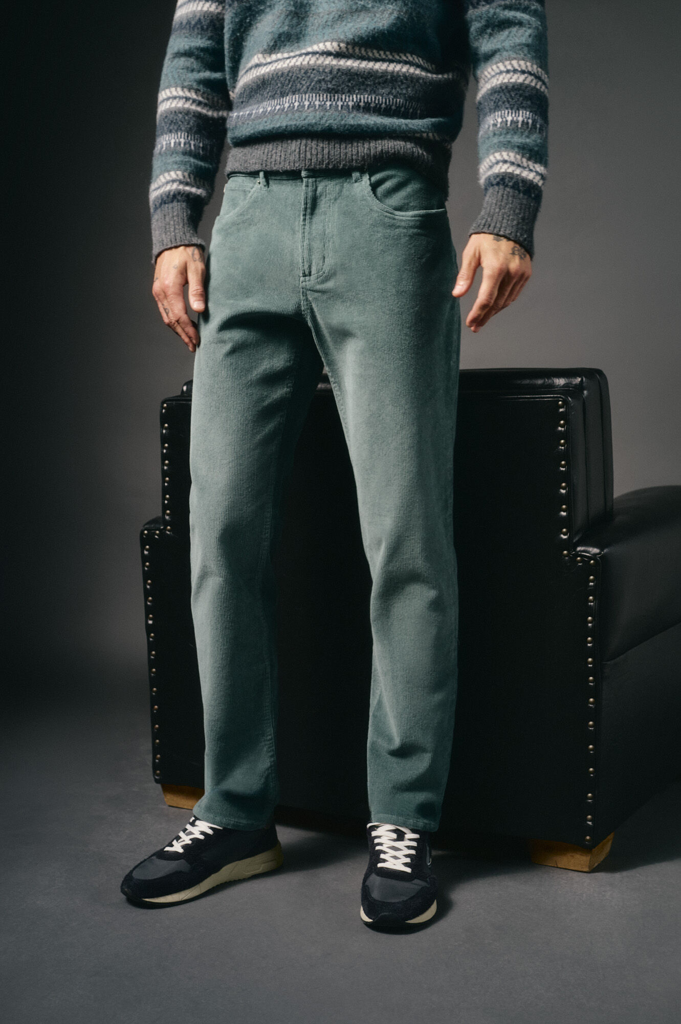 OOTO Cal&ccedil;a de pana 5 bolsos slim fit