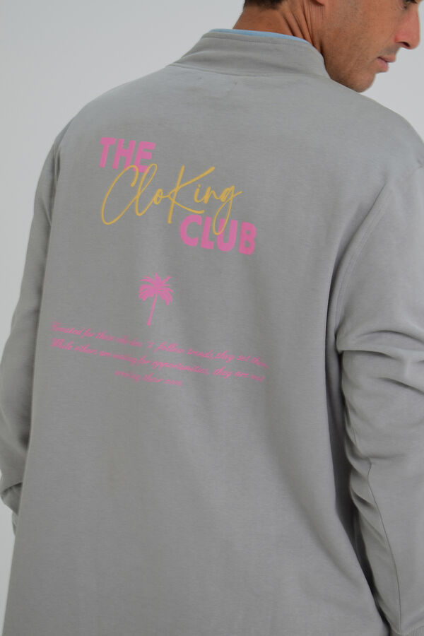 Cloking Moletom Cloking Club com fecho-éclair Cinzento