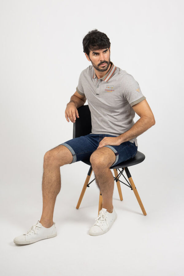 Privata Short sleeve polo shirt Grey