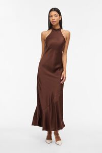 Vila Vestido comprido gola halter de festa