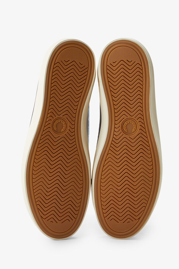 Fred Perry Sapatilha Baseline em pele Castanho
